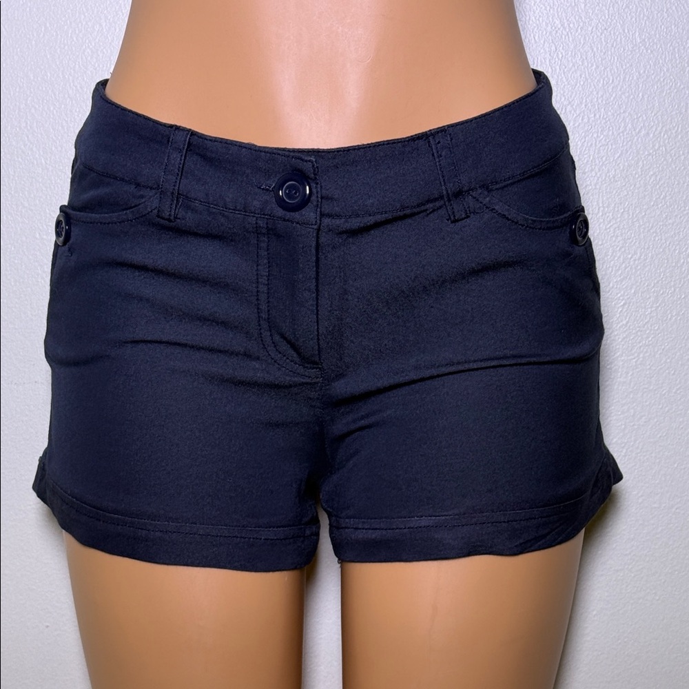 Navy Blue Low-Rise Mini Shorts | Size medium - Waist 14.5”